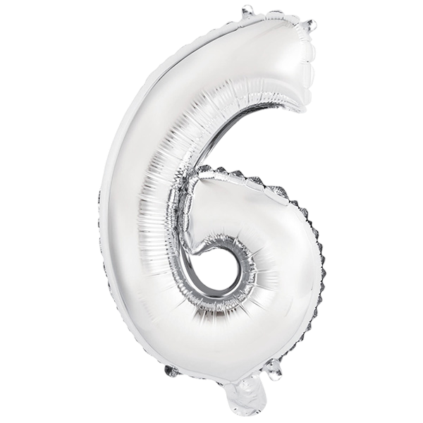 Mini Number 6 Silver
